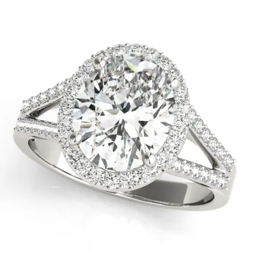 The Delphine Halo Engagement Ring