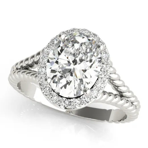 The Marguerite Halo Engagement Ring