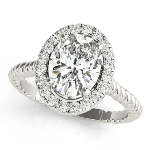 The Alessandra Halo Engagement Ring