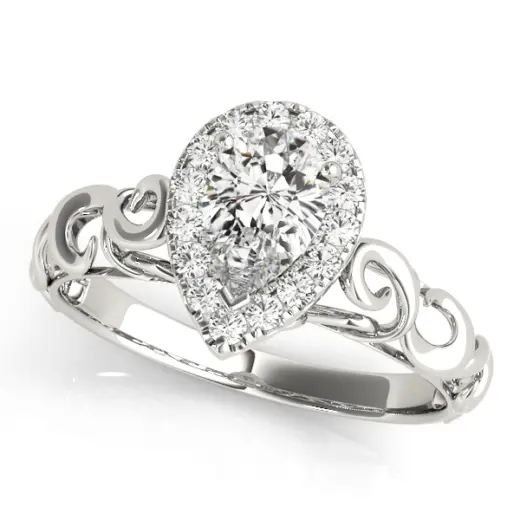The Cassandra Halo Engagement Ring