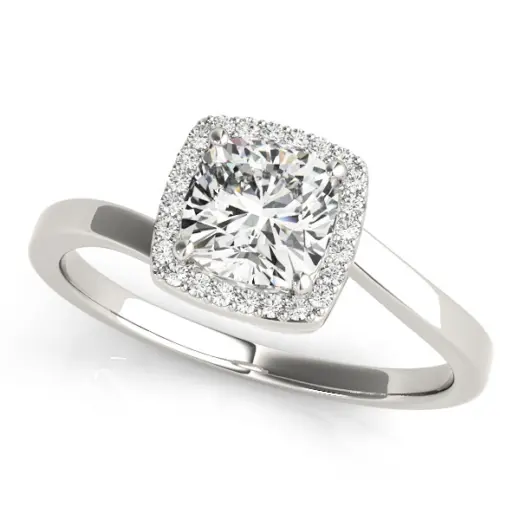 The Aurora Halo Engagement Ring II