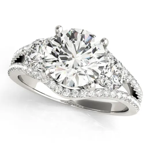 The Rachel Three-Stone Engagement Ring