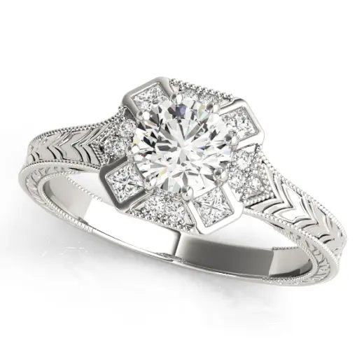 The Regina Halo Engagement Ring