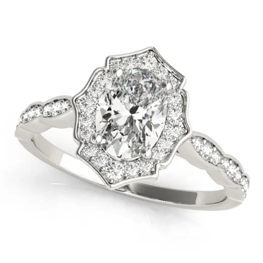 The Luna Halo Engagement Ring