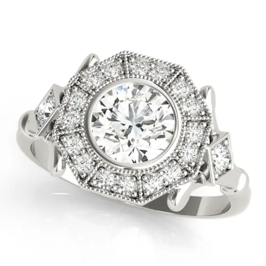 The Marilyn Halo Engagement Ring