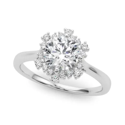 The Freya Halo Engagement Ring