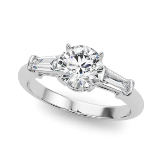 The Mary Three-Stone Engagement Ring