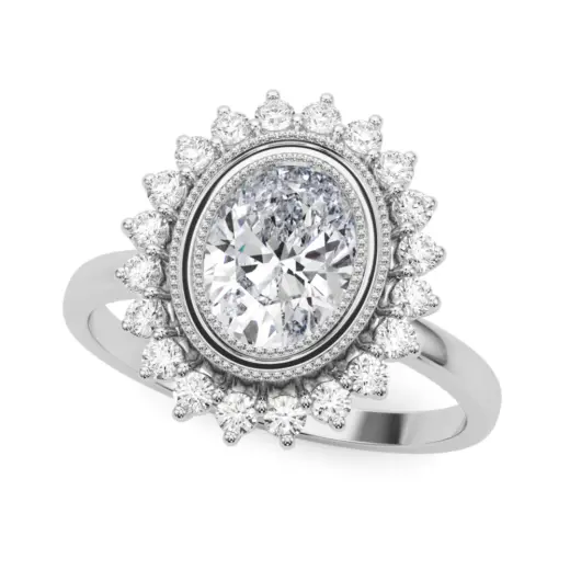 The Elizabeth Halo Engagement Ring