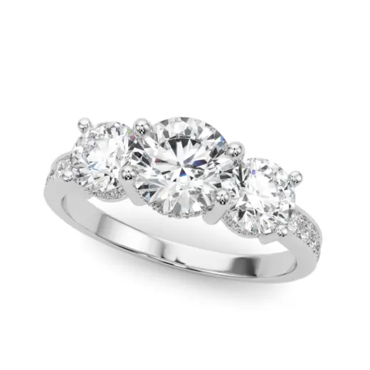 The Nadia Three-Stone Engagement Ring