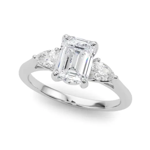 The Octavia Three-Stone Engagement Ring