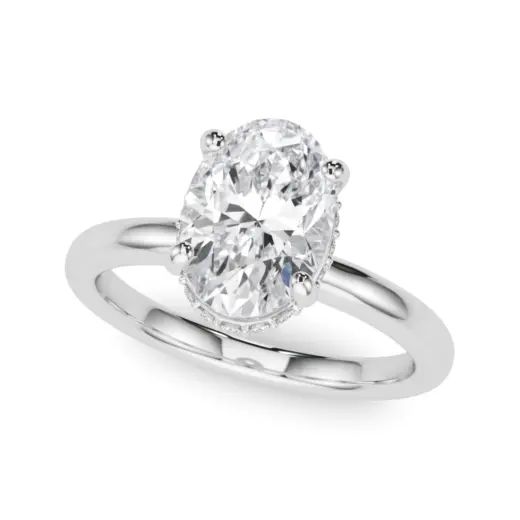 The Gloria Hidden Halo Engagement Ring