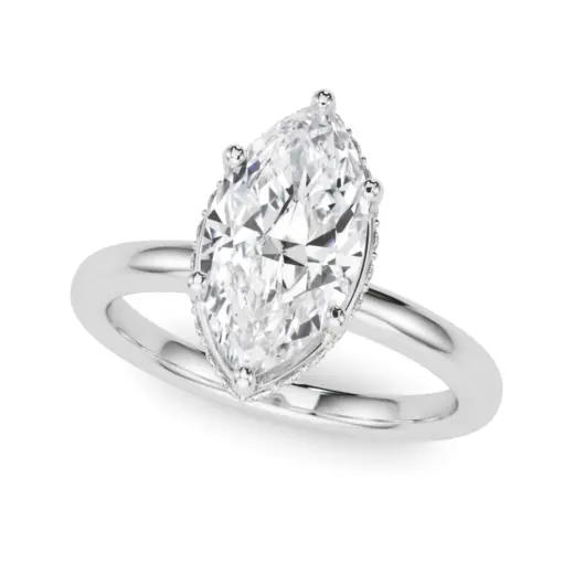 The Eliana Hidden Halo Engagement Ring