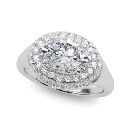 The Mary Double Halo Engagement Ring