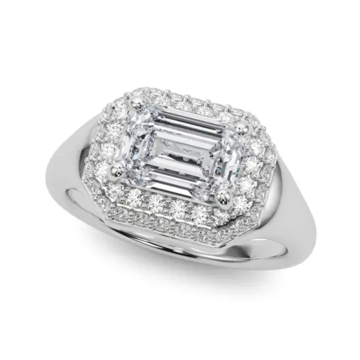 The Opal Double Halo Engagement Ring