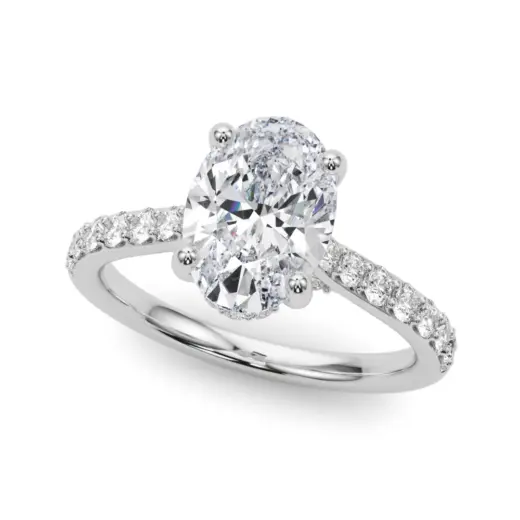 The Faye Hidden Halo Engagement Ring
