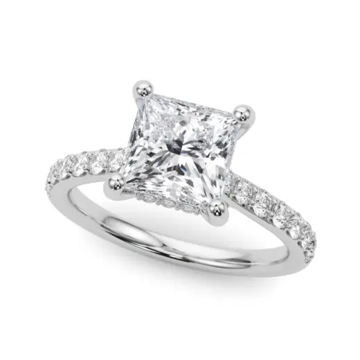 The Aurora Hidden Halo Engagement Ring