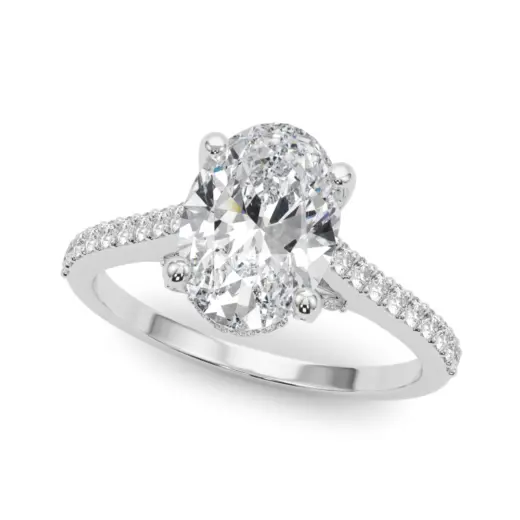 The Vienna Hidden Halo Engagement Ring